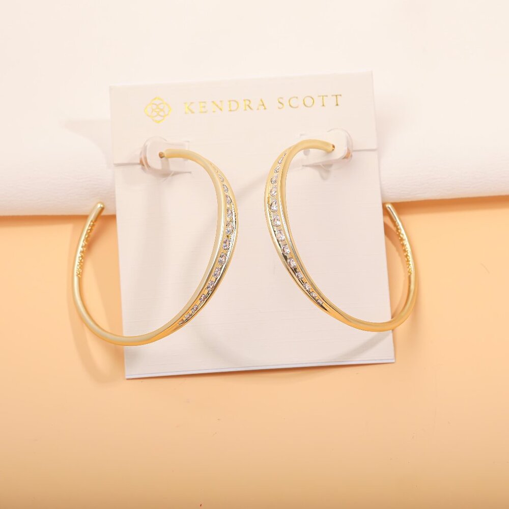 NEW Kendra Scott Selena Gold Hoop Earrings